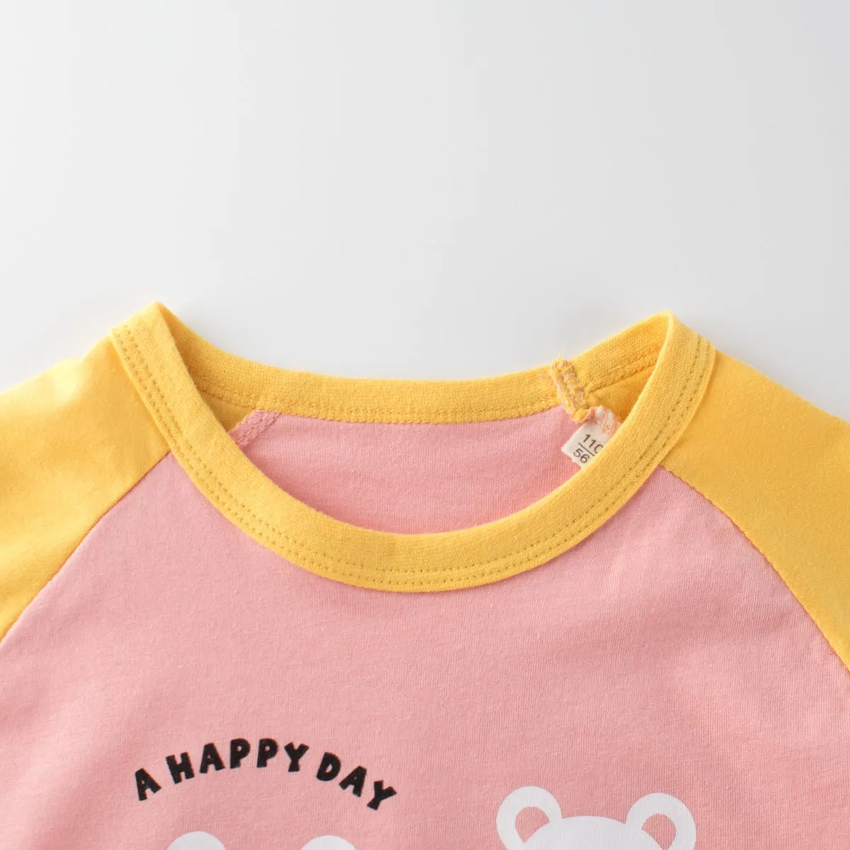 Toddler/Kid's Cartoon Bear Smiling Print Design Tee (2 Colors)